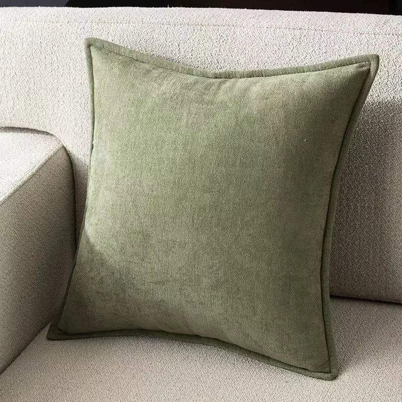 Chenille cushion cover, sage