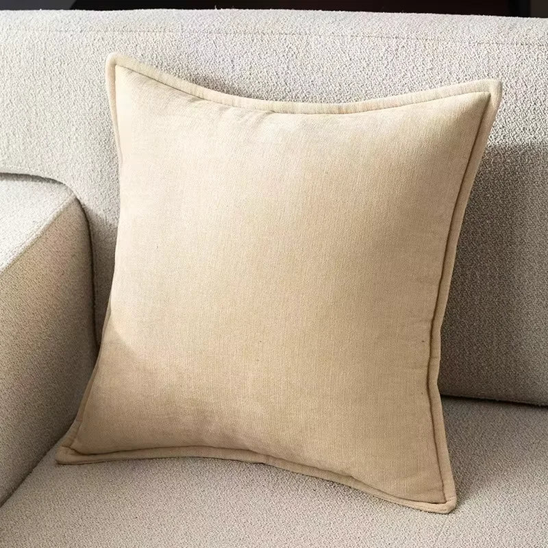 Chenille cushion cover, oat